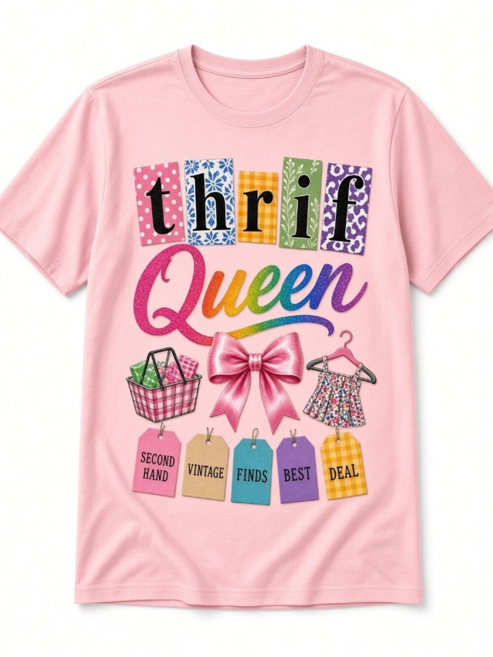 4pcs 10" DTF Transfers Thrift Queen Second Hand Iron On
